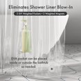 thumbnail image 3 of AmazerBath Shower Curtain Liner with 2 Weights Pockets, 72x72 Innovative No Blowing Clear Plastic Shower Liner with 2 DIY Weighted EVA Pockets & 3 Magnets, Shower Curtain for Bathroom Stall, 3 of 9