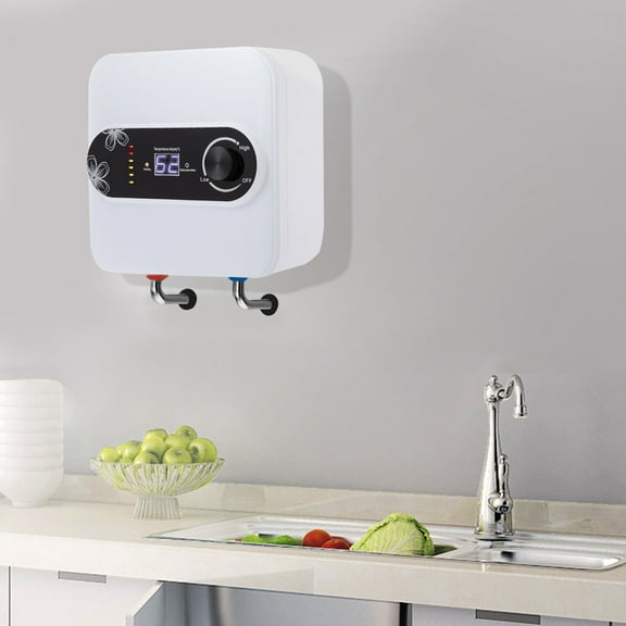 Miumaeov 8L Mini-Tank Electric Instant Water Heater 110V 1500W Hot Water Heater for Bathroom Kitchen