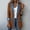 Khaki, variant on Women Long Ribbed Knit Cardigan Jacket, Denim Lapel Patchwork Open Front Mid Length Coat, Casual Long Sleeve Fahsion Look Outerwear,Black,L