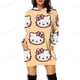 thumbnail image 3 of Nueva sudadera con capucha de dibujos animados de Anime HELLO KITTY divertida de primavera para mujer, sudadera con gráficos lindos de Anime, sudadera vintage ajustada con capucha para mujer, 3 of 5