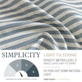 thumbnail image 6 of Curtainking Linen Striped Curtains 84 inch Farmhouse Light Filtering Drapes for Living Room Bedroom Grommet Top 2 Panels Blue, 6 of 7