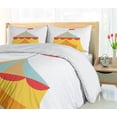 thumbnail image 5 of Ambesonne Kitten Duvet Cover Sets, Furry Cat in a Circus, 2-Queen, Yellow Red, 5 of 7