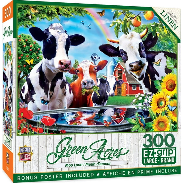 Rompecabezas MasterPieces Moo Love de 300 piezas con empuñadura EZ grande