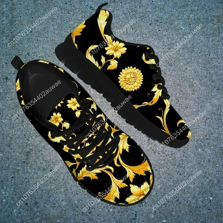 

Scarpe traspiranti per donna Sneakers piatte barocche europee Golden Star Retro calzature femminili in rete Zapatillas Mujer
