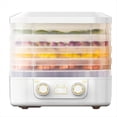 thumbnail image 1 of Food Dehydrator Machine for Fruits/Meats/Snacks Adjustable Timer and Temperature Control Suitable for Home Use US Plug,1 x drying machine 1 x English instruction manual 5 x sealed bags, 1 of 6
