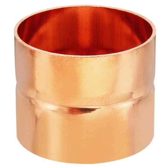 Unique Bargains 3 Inch ID Copper Coupling Fittings, Rolled Tube Stop Straight Pipe Fitting Welding Joint for HVAC