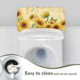 thumbnail image 4 of ZIATUBLE Sunflower Music Toilet Tank Top Cover Elastic Toilet Mat Protective Cover Pack of 2 Machine Washable Toilet Tank Lid Covers for Bathroom Standard Toilet Tank Cover Bathroom Decor, 4 of 5