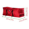 thumbnail image 4 of Christmas Tree Storage Bag with Wheels - 59" Extra Large Rolling Case for Artificial Trees Up to 9ft, Heavy-Duty Red Oxford Fabric Organizer, 4 of 7