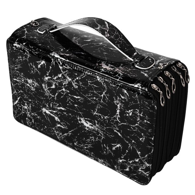 Estuche Para Lápices, 300 Agujeros Estuche Para Lápices De Mano Cremallera Suave Multifuncional Para El Hogar Para La Escuela ANGGREK Negro