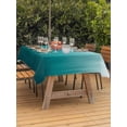 thumbnail image 2 of Outdoor Tablecloth with Umbrella Hole and Zipper, Teal Ombre Rectangle Table Cloth 52x70 Inch Waterproof Tablecloth, Contemporary Gradient Abstract Art Picnic Table Cover for Patio Camping, 2 of 7