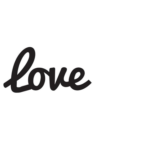 Love Wall Decor Love Distressed & Painted Cutout Vintage Ready To Hang Wall Monogram Home Decor (Aluminum) ()