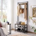 thumbnail image 4 of Yaheetech 73" H Metal Hall Tree Entryway Coat Rack,Rustic Brown, 4 of 7