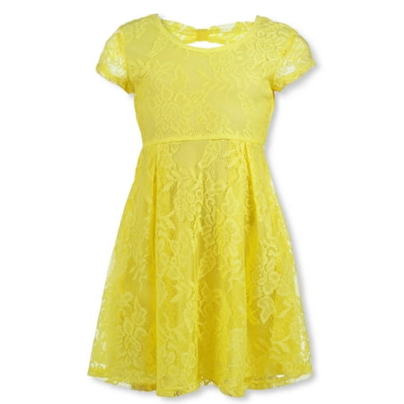 

RMLA Girls Floral Lace Skater Dress - yellow 2t (Toddler)