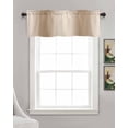 thumbnail image 3 of Beige Ombre Kitchen Valances for Windows Farmhouse Linen Window Valance Curtain for Living Room Window Treatment Khaki Modern Art Farmhouse Valance Rod Pocket Topper Drape, 42 x 18 Inch, 3 of 6