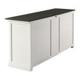thumbnail image 6 of Pemberly Row Mahogany Wood Buffet with 5 Doors 3 Drawers in White, 6 of 8
