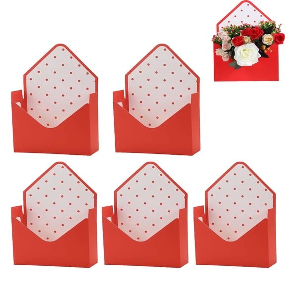 Valentine Envelope Boxes, Valentines Day Red Envelope Gift Box, Flower Wrapping Paper, Romantic Boxes for Gifts, Decorative Flower Box with Love Letters Design for Proposal Wedding, 35*23.5*7.5cm