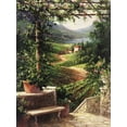thumbnail image 2 of Fronckowiak, Art 12x14 Black Ornate Wood Framed with Double Matting Museum Art Print Titled - Chianti Vineyard, 2 of 4