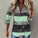 thumbnail image 2 of Tops para mujer Camisas Blusas Elegantes Camisas casuales de manga larga Estampado de moda Cuello vuelto Camisa con botones Odeerbi ODB-5, 2 of 8