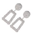 thumbnail image 3 of Pendientes colgantes Metal trapezoidal geométrica Zulema Plata, 3 of 7