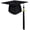 Black 2024, variant on Graduation Hat Bachelor Caps University Graduation Decors Hat with Fringed Unisex College School Graduate Costume Hat