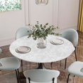 thumbnail image 5 of Gray Ethnic Round Tablecloth for 36-44 Inch Tables,Fitted Table Cover with Elastic Edge,Simple Boho Modern Chic Abstract Floral Motifs Waterproof Outdoor Table Cloth Protector for Patio Garden Dinner, 5 of 9