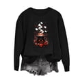 thumbnail image 4 of jobturf Halloween Sweatshirts for Women Trendy Fleece Lined Crewneck Sweatshirt Fall Winter Pumpkin Ghost Printed Festival Tops S, 4 of 5