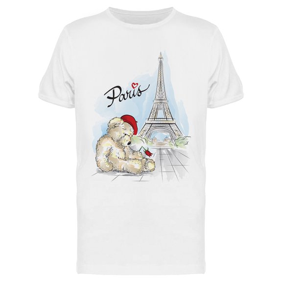 Teddy Bear Eiffel Sketch Tee Men's -Image by Shutterstock