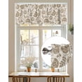 thumbnail image 7 of Farmhouse Brown Floral Valances for Windows Linen Boho Flower Rustic Country Valance Rod Pocket Light Filtering Short Window Treatments Curtains for Kitchen Bathroom Living Room Bedroom, 54 x 18 Inch, 7 of 7