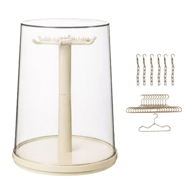 Vitrina para ropa de figuras, percha para ropa en miniatura, soporte para exhibición de muñecos de peluche
