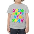 thumbnail image 5 of Happy New Year Shirt 𝓴𝓲𝓭𝓼 T-Shirt ,2026 Festive Party Tee For New Year Celebration, Casual Holiday Top For 𝓴𝓲𝓭𝓼 130cm Gray, 5 of 7