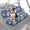 Blue Retro Flower, variant on FKELYI Peacock Feather Print UTV Seat Covers Compatible with Polaris Ranger XP 1000 2017-2023 Dustproof ATV Bench Cover Backrest Protector UTV Interior Decor