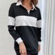 thumbnail image 4 of Vestido tipo sudadera, cuello de solapa, manga larga, vestido con cuello con botones, cuello con botones, vestido de manga larga, diseño revolucionario, 4 of 9