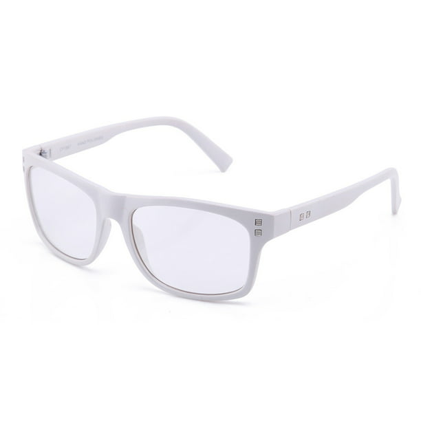 Ig Unisex Stylish Round Clear Lens Plastic High Fashion Glasses In White