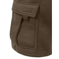thumbnail image 6 of J. METHOD Men’s Cargo Shorts Active Casual Comfy Workout Gym Elastic Drawstring Fleece Pockets Sweat Pants NEMP07 Brown 2XL, 6 of 6