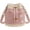 Pink, variant on Denim Crochet Bucket Bag, Drawstring Crossbody Shoulder Purse | Boho Denim Handbag for Women, Casual Vintage Tote Bag with Adjustable Strap for Travel, Shopping, Beach & Daily Use