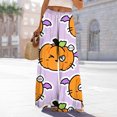 thumbnail image 2 of Bovemsi Comfy Pants Women Fashion Outfits Clothes Purple Printed Casual Pants, Wide Elastic Waist Trousers With Pockets L, 2 of 4