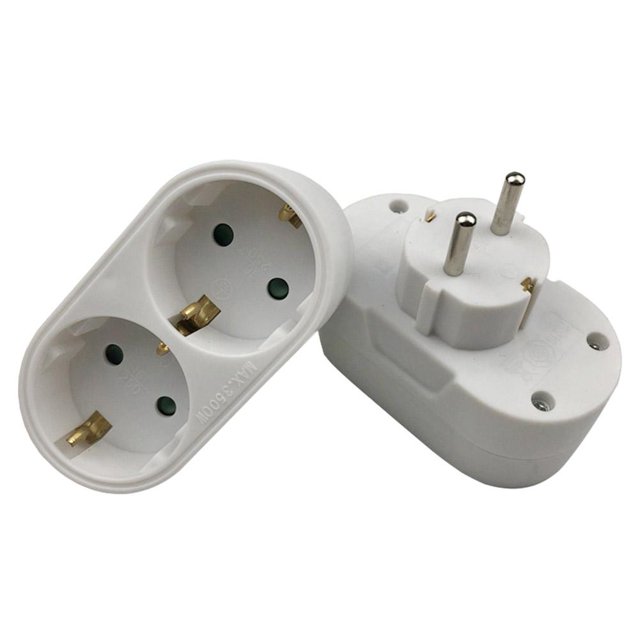 AC portátil 250V 16A 3500W enchufe de la UE 1 a 2 adaptador de enchufe convertidor de salida Sywqhk Libre de BPA