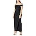 thumbnail image 3 of Alex Evenings Women's Slimming Long Side Ruched Dress with Cascade Ruffle Skirt, Compression Black, 10, 3 of 4