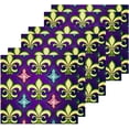 thumbnail image 3 of Mardi Gras Washcloths Set of 4-12 x 12 inch Pure Cotton Wash Cloth Highly Absorbent and Soft Fingertip Towels Face Cloths for Bath, Spa Wash cloth, 3 of 7