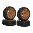 thumbnail image 2 of HILABEE 4 Pieces 1/10 RC Rally Tires XV02 Upgrade Parts Sturdy Accessory Accessories brown, 2 of 9