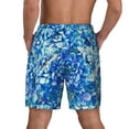 thumbnail image 2 of Haiem Vibrant Blue Floral Mens Swim Trunks with Compression Liner 2 in 1 Swimming Shorts Stretch Swimwear Quick Dry,Board Shorts-3X-Large, 2 of 9