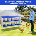 thumbnail image 2 of Yeshouse Nido para gallinas de 6, 8 y 10 agujeros, de acero galvanizado inoxidable, para gallinas, fácil de recoger y limpiar, 2 of 7