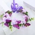 thumbnail image 2 of Bmisegm Headbands for Girls Boho Floral Summer Photo Headpiece for Kids Toddler Outdoor Hair Accessories for Girls 2-8Y Purple,One Size, 2 of 3