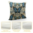 thumbnail image 4 of PRATYUS   Colorful Butterfly Throw Pillow Cover Blue Yellow and Brown Flying Butterflies Fabric for Couch Bed Sofa Car Waist Cushion Cover Pillow Case White, 4 of 5