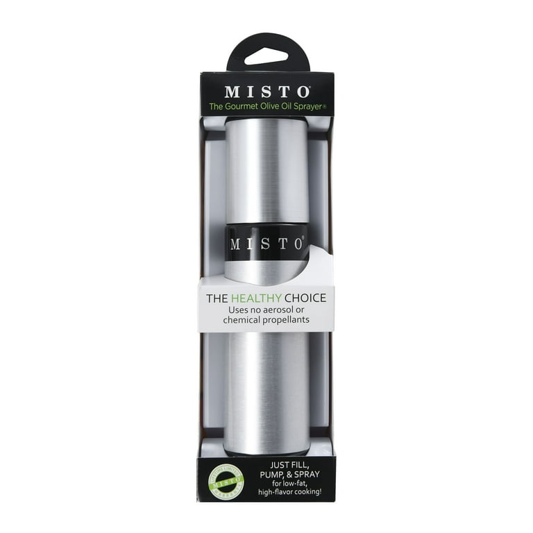 Misto Aluminum and Plastic Bottle Oil Sprayer, Silver