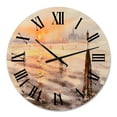 thumbnail image 2 of Designart 'Panorama Of Venice Laguna At Sunset' Nautical & Coastal Wall Clock, 2 of 5