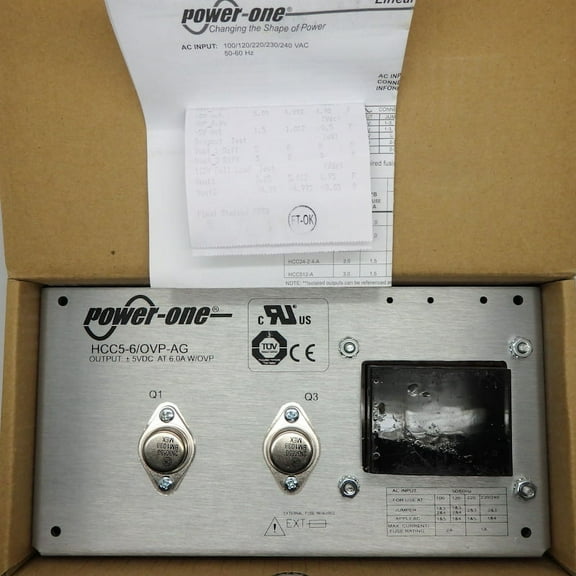 Power-One  /-5VDC 6A Panel Mount Linear Power Supply HCC5-6/OVP-AG