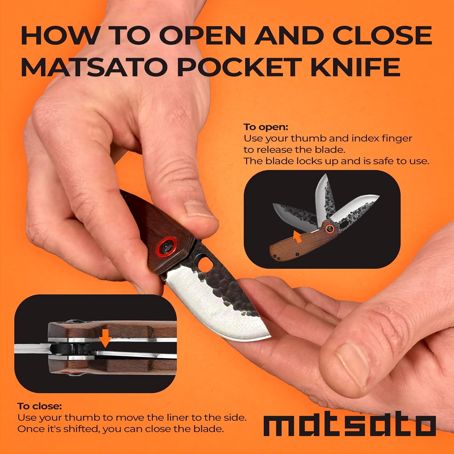 Folding Pocket Knife Small Knifes for Men & Women, EDC Camping Knive, Tactical Survival Knife, Com Hunting, Fishing, Hiking, and Outdoor Adventure 2.55 Inch blade