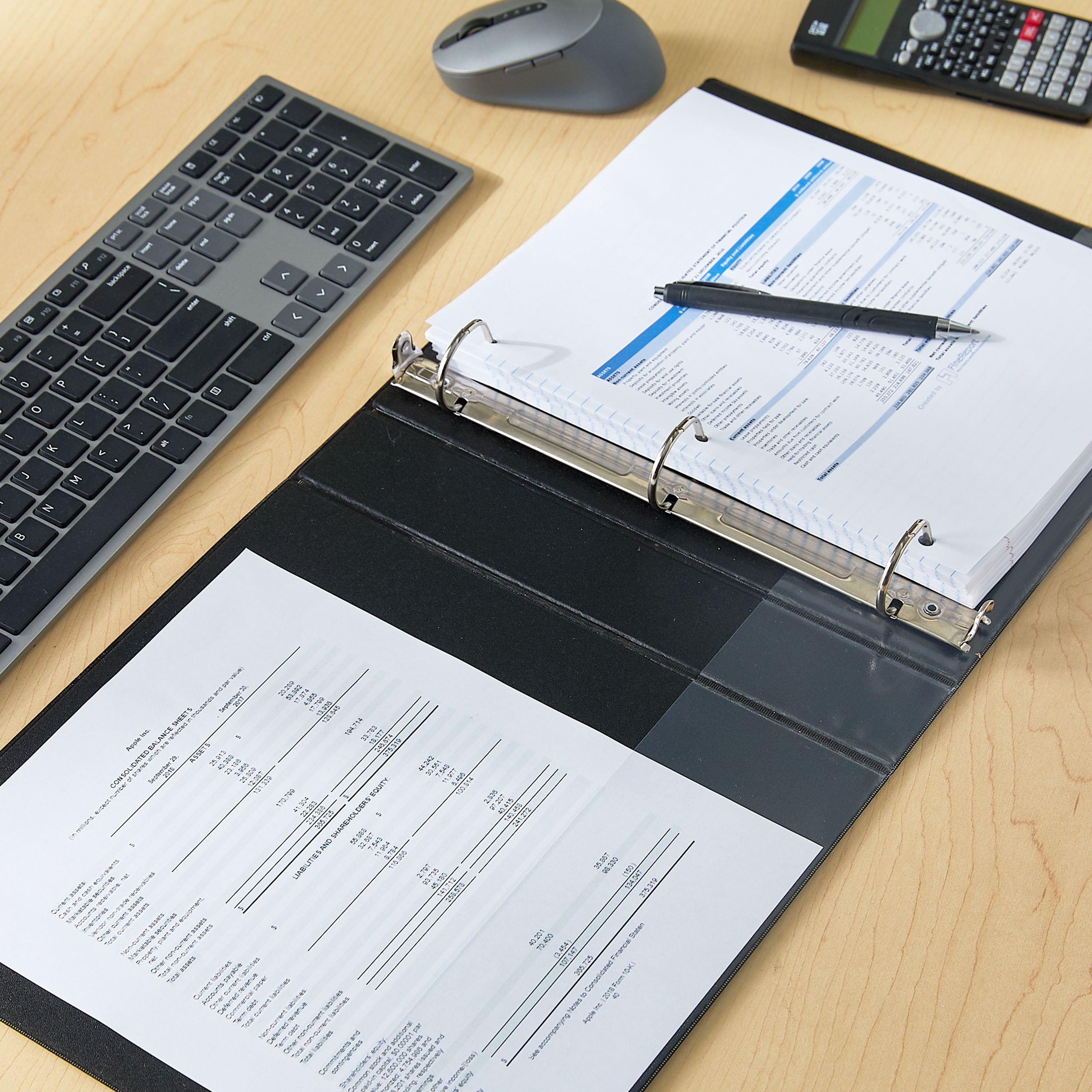 Pen+Gear 1.5-inch D-Ring Binders, Durable View, 4 Count, Black