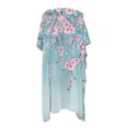 thumbnail image 2 of HELLHERO Elegant Pink Cherry Blossom Kimono Cover Up - Lightweight Breathable Beachwear for Summer Vacation, Pool & Resort, 2 of 6
